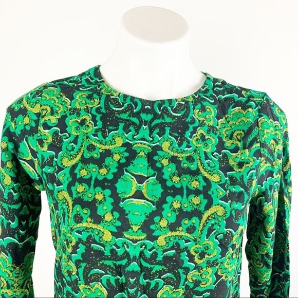 H&M Women’s Green Dress Size 4 Long Sleeve Open Back Casual Lightweight Mini - Picture 8 of 11